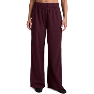 Beyond Yoga Wide Leg Utility Pants in Black Cherry at Nordstrom Rack, Size X-Small