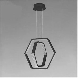 Trade Shop Trade Shop - Copy Of Lampadario A Sospensione Led 48w Esagonale Effetto Cristallo Moderno Bianco 31838