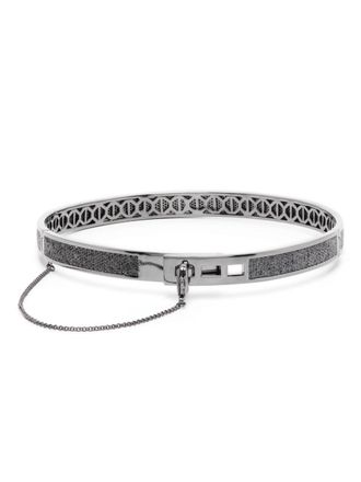 Eddie Borgo Pav&eacute; Safety Chain choker - women - Brass/Crystal - One Size - Black