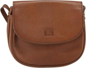 Burberry Pre-owned Vintage Leren Crossbody Tas - Dames - Vintage Schoudertas - Bruin - ONE Size - Leer - Vintage