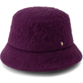 Helen Kaminski Rita Wool Blend Bucket Hat in Grape at Nordstrom