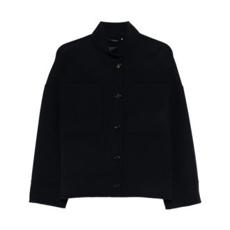 Max Mara Light Jackets, female, Blue, Size: M Giacca Renna