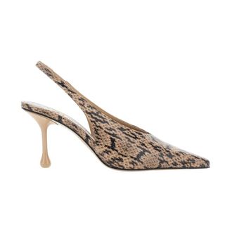 Jimmy Choo London Schoenen, Dames, Beige, 39 EU, Leer, Isa 80 Slingback Pumps