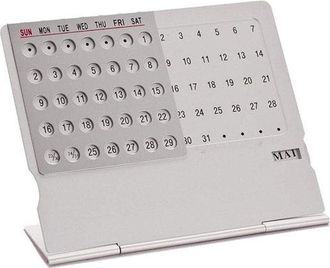 OEM Calendario De Escritorio Perpetuo: Ajustable Manualmente, Reutilizable Durante 100 A&ntilde;os