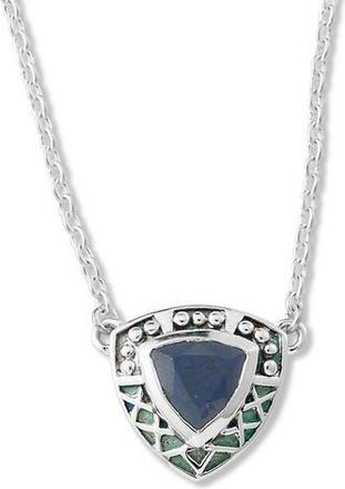 Samuel B. Emerald Shield Pendant Necklace in Blue at Nordstrom Rack