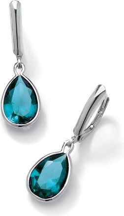 Palm Beach Jewelry Birthstone.925 Sterling Silver Drop Earrings