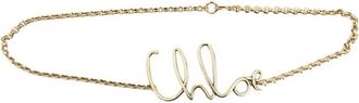 Chlo&eacute; Cintur&oacute;n de cadena con logo Script - Accessories - Mujer - Amarillo - ONE SIZE