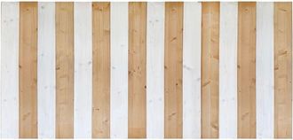 NATYAL Cabecero de madera maciza en tono beige y blanco 100x75cm