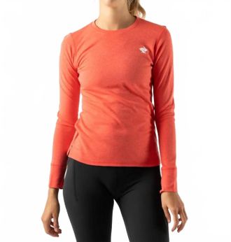 Rabbit Outrun Long Sleeve Shirt In Hot Coral