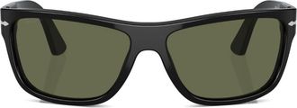 Persol rectangle-frame glasses - unisex - Acetate - 63 - Black