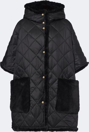 Moncler Mantella trapuntata con cappuccio