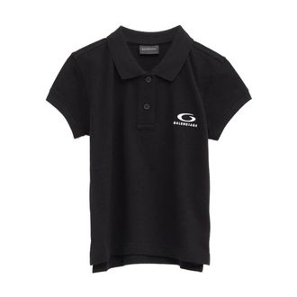 Balenciaga Tops, Dames, Zwart, M, Katoen, Loop Sports Icon Short Sleeve Polo