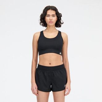 New Balance Womens Tech Training Sports Bra in Black Poly Knit, size 2X-Large