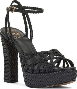 Vince Camuto Samlee Ankle Strap Platform Sandal in Black at Nordstrom, Size 7.5