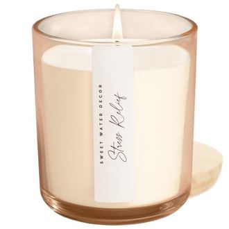 Sweet Water Decor 12oz Tinted Glass Jar Candle - Spa Scents in Stress Relief at Nordstrom