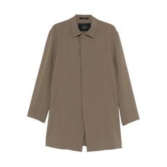 Montecore Single-Breasted Coats, male, Brown, Size: 2XL Single-Breasted Coat