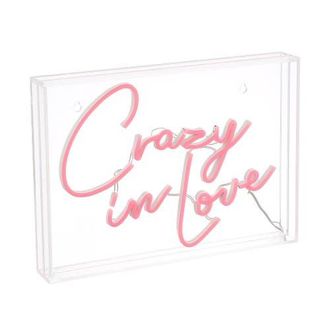 Jonathan Y Designs 10 Contemporary Glam Acrylic Box USB Operated LED Neon Light in Red at Nordstrom
