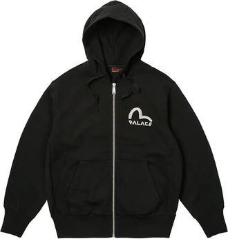 Palace x Evisu Zip Hoody Jacket Black 2ESPAM4SW1150OSFLBLKX