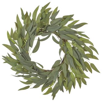 Beliani Beliani - Corona Decorativa De Artificial Para Puerta &Oslash; 65 Cm Hecha A Mano Verde Gamrun