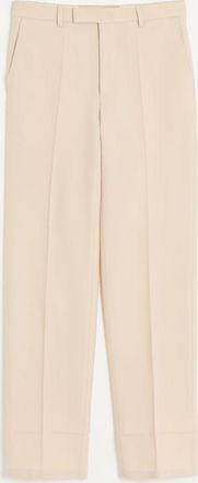 Valentino Pantalone In Gabardina Di Lana Uomo PANNA 44
