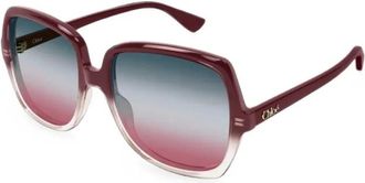 Chlo&eacute; Zonnebril - Dames - Accessoires - Rood - Maat: 59 MM Nylon