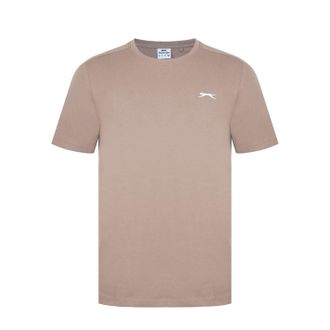 Slazenger Mens Plain T-Shirt Dark Beige XXL