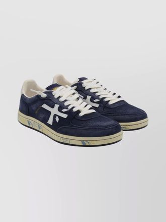Premiata casual sneakers with contrast sole and perforated detailing