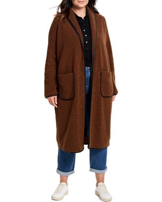 Nic+Zoe Nic+Zoe Plus Trimmed Teddy Coat