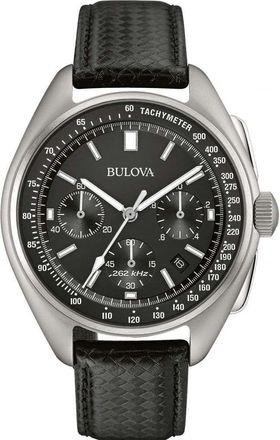 Bulova Lunar Pilot Mens Black Watch 96B251 Leather - One Size