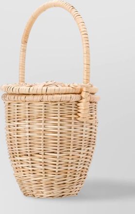 Patou wicker bucket bag