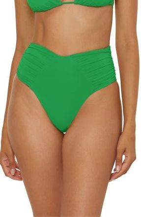 BECCA by Rebecca Virtue Color Code High Cut Bikini Bottoms in Emerald at Nordstrom Rack, Size X-Small