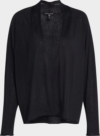 Eileen Fisher Open Raglan-Sleeve Cardigan