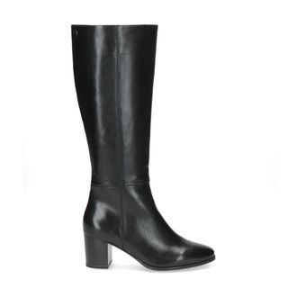 Caprice Lange Laarzen - Dames - Laarzen met Hak - Zwart - 37 1/2 EU - Leer - Schoenen