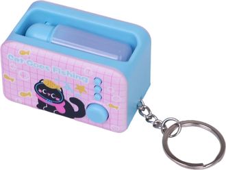 Generic Glow Keychain with Fidget Button for Night Visibility & Stress Relief, Durable LED Light Keyring for Nighttime Activities, Outdoor Adventures, Student