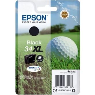 Epson Golf Ball Singlepack Black 34xl Durabrite Ultra Ink