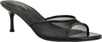 Calvin Klein Vixie Slide Sandal in Blackfalse at Nordstrom, Size 7.5
