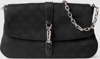 Gucci Aperitivo Medium Shoulder Bag, Black, GG Canvas