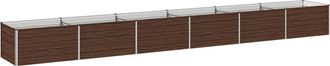 vidaXL Cama De Jard&iacute;n Elevada Negro 600 X 80 X 55 Cm Vidaxl