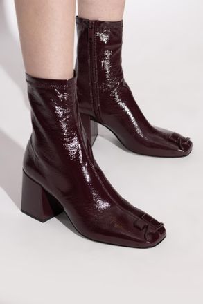 Courrèges Heeled Ankle Boots Reedition, Womens, Burgundy