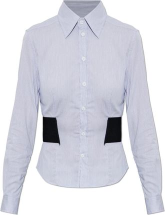 VETEMENTS Shirt met Ge&iuml;ntegreerde Tailleband - Dames - Overhemden - Blauw - S - Katoen - Overhemden