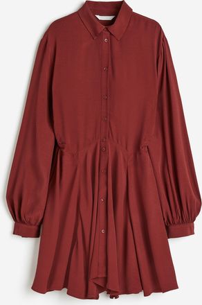 H&M Blusenkleid aus Cr&ecirc;pe - Ziegelrot