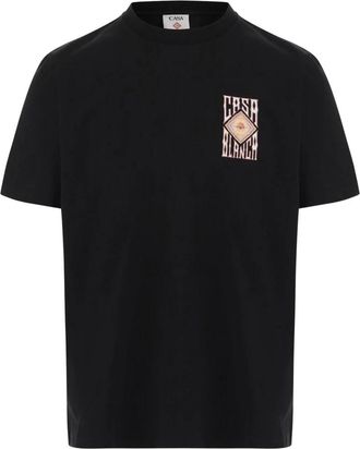 Casablanca Printed Cotton T-Shirt - male - Casablanca - T-Shirts - Black - XL - Tops