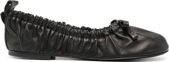 Acne Studios leather ballerina shoes - women - Calf Leather/Calf Leather/Calf Leather - 39 - Black