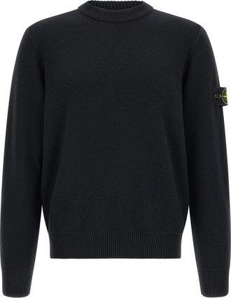 Stone Island Blue Crew Neck Sweater