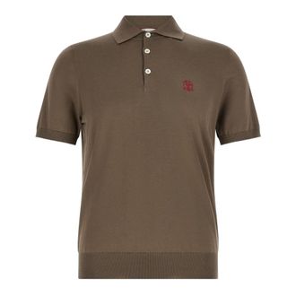 Brunello Cucinelli Heren, Tops, Bruin, Maat: 2XL Katoen