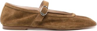 Le Monde Beryl 10mm suede mary jane ballerina - women - Suede - 38.5 - Brown