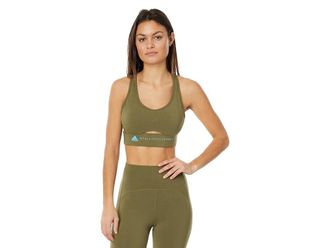 adidas by Stella McCartney TrueStrength Yoga Medium Support Sports Bra IT5717 Womens Bra Focus Olive : XS, Elastane/Nylon