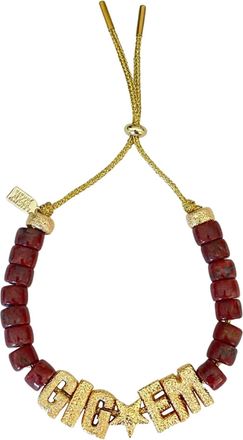 Lucky Star Womens Eye Candy Gig Em Id Bracelet In Maroon
