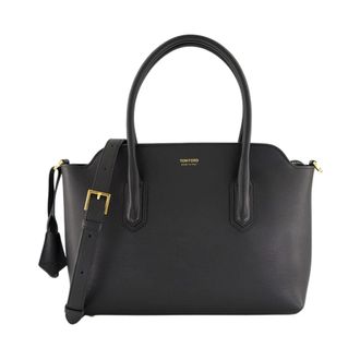 Tom Ford Medium Grain Leather Handbag - Dames - Handtassen - Zwart - ONE Size - Leer - Tassen