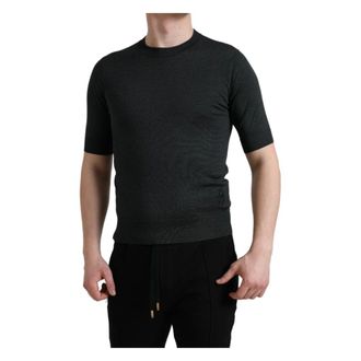 Dolce & Gabbana Heren, Tops, Grijs, Maat: XS Zijde